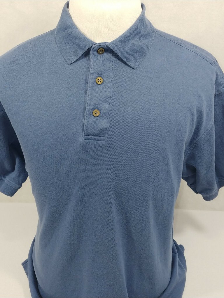 Jos A Bank Classic Collection Blue Soft Cotton S/S Golf Polo Shirt Mens L